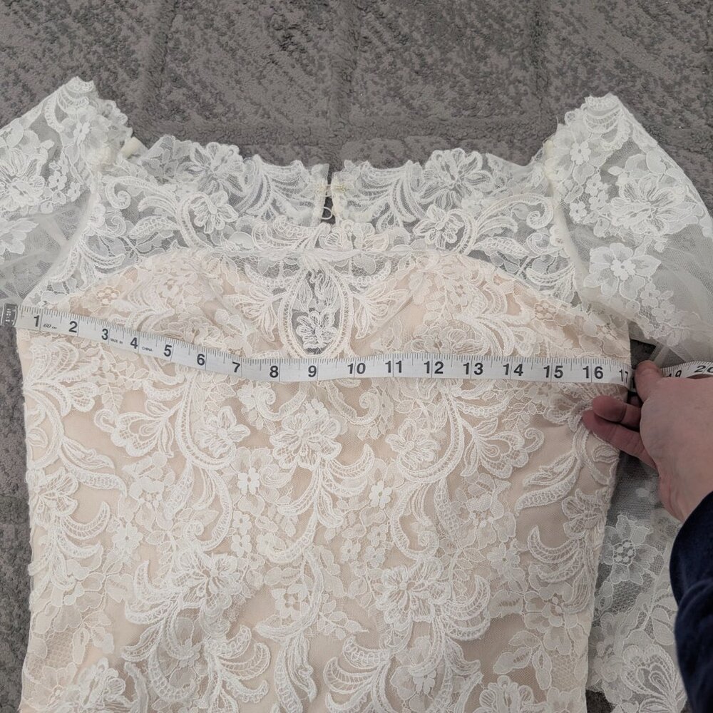 Morilee 5477 Ivory Fit and Flare Wedding Dress Size 10 - Picture 12 of 13